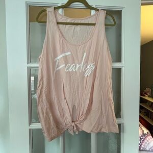 Torrid Fearlesss Pink Graphic Active Tank Top 3